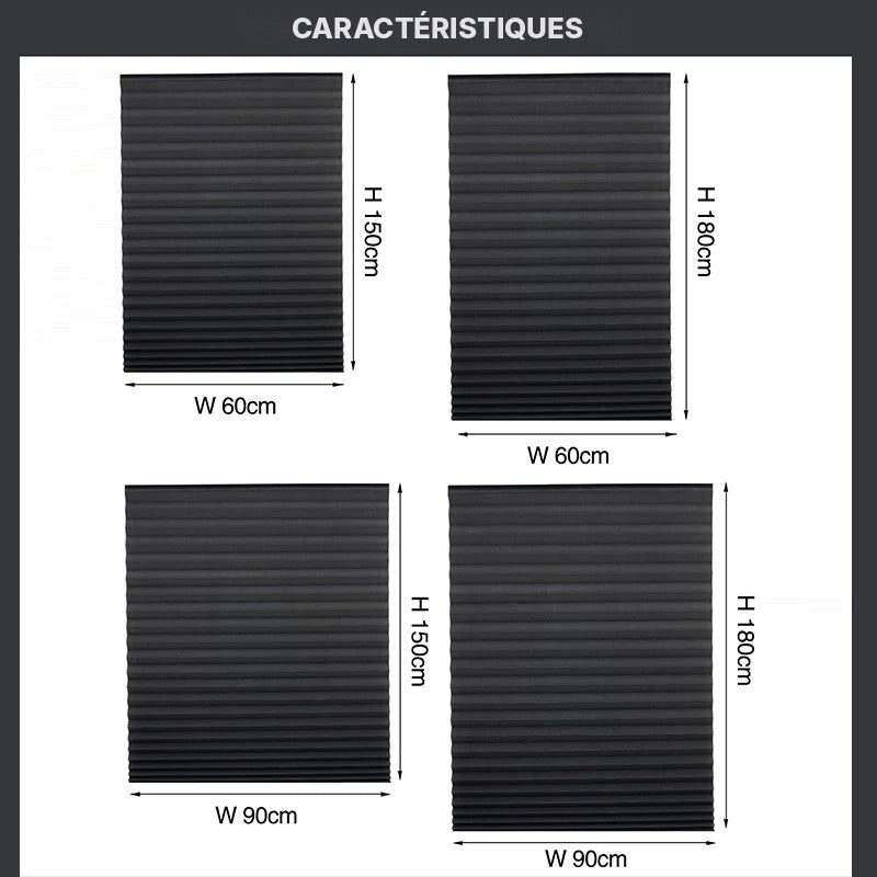Store plissé non tissé jour nuit, 3 coloris
