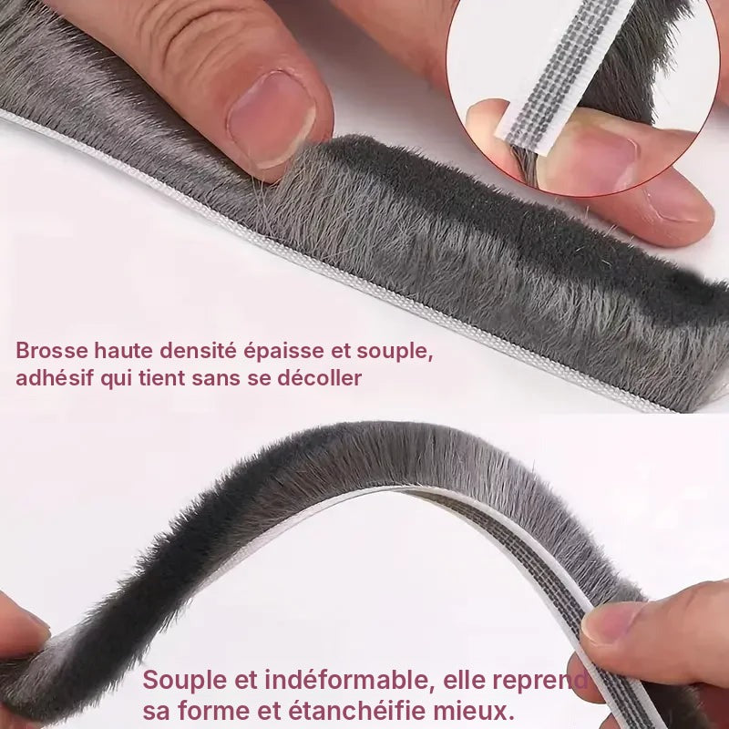 Joint brosse adhésif pour fenêtre, rouleau 10 m