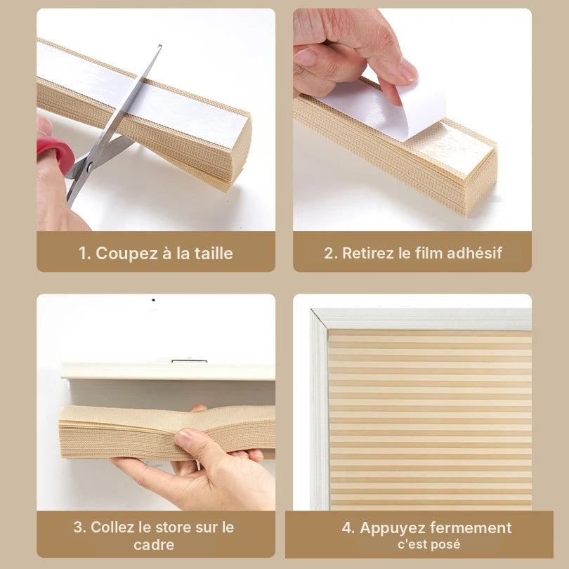 Store plissé non tissé jour nuit, 3 coloris