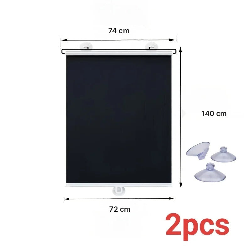 Lot de 2 stores occultants à ventouses, grandes tailles