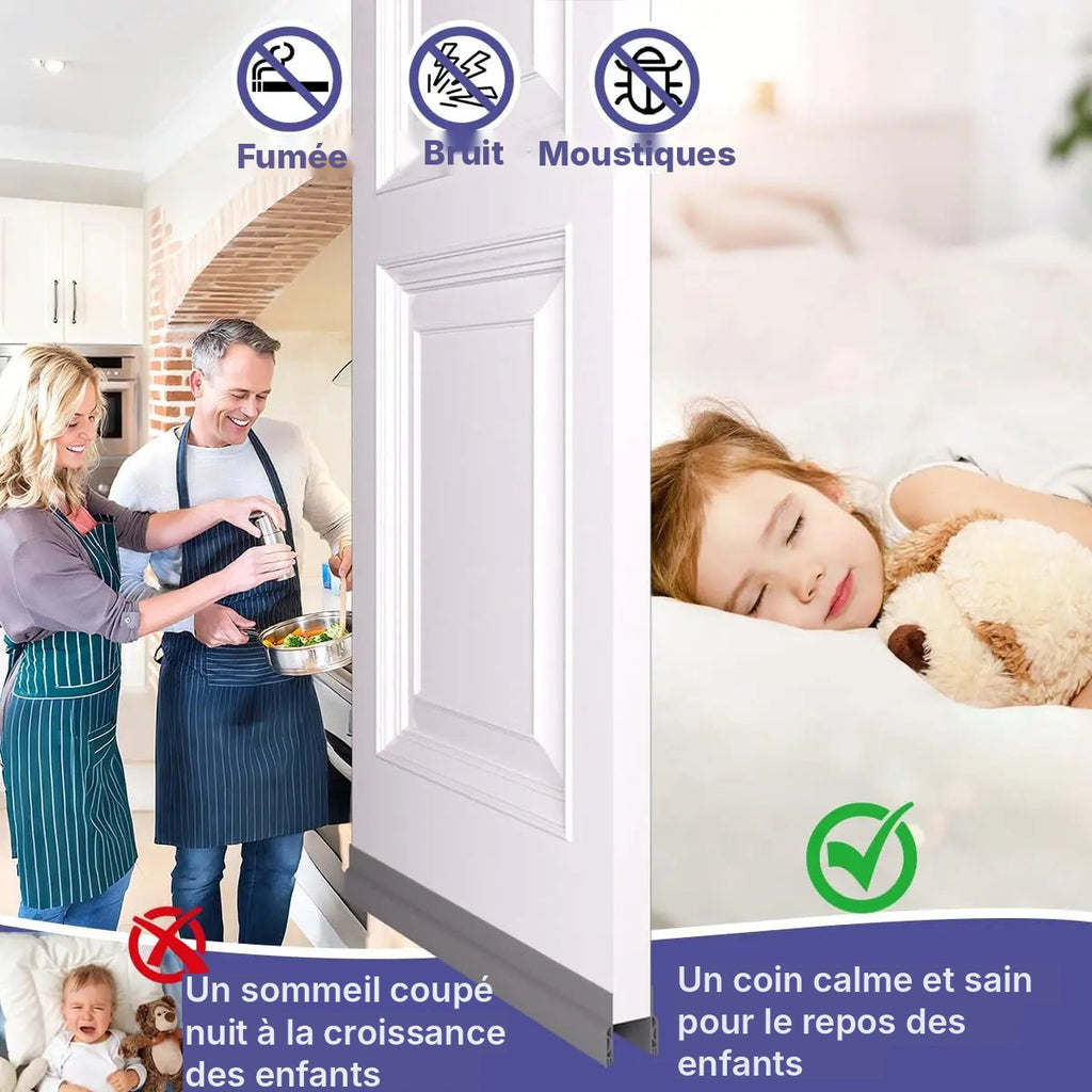 Bas de porte silicone autocollant épais, 1 ou 2 m