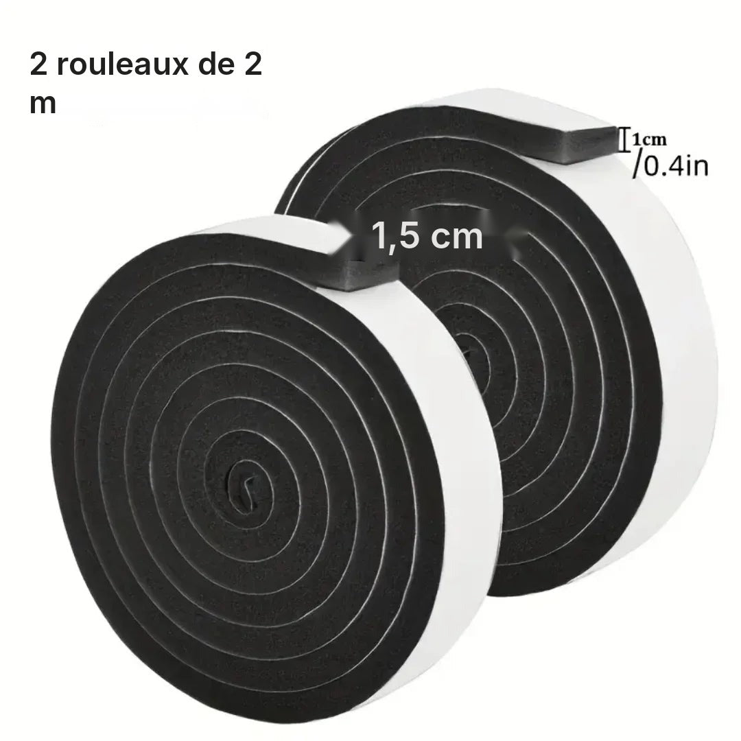 Joint mousse épais 1,5 ou 3 cm, coupe-vent