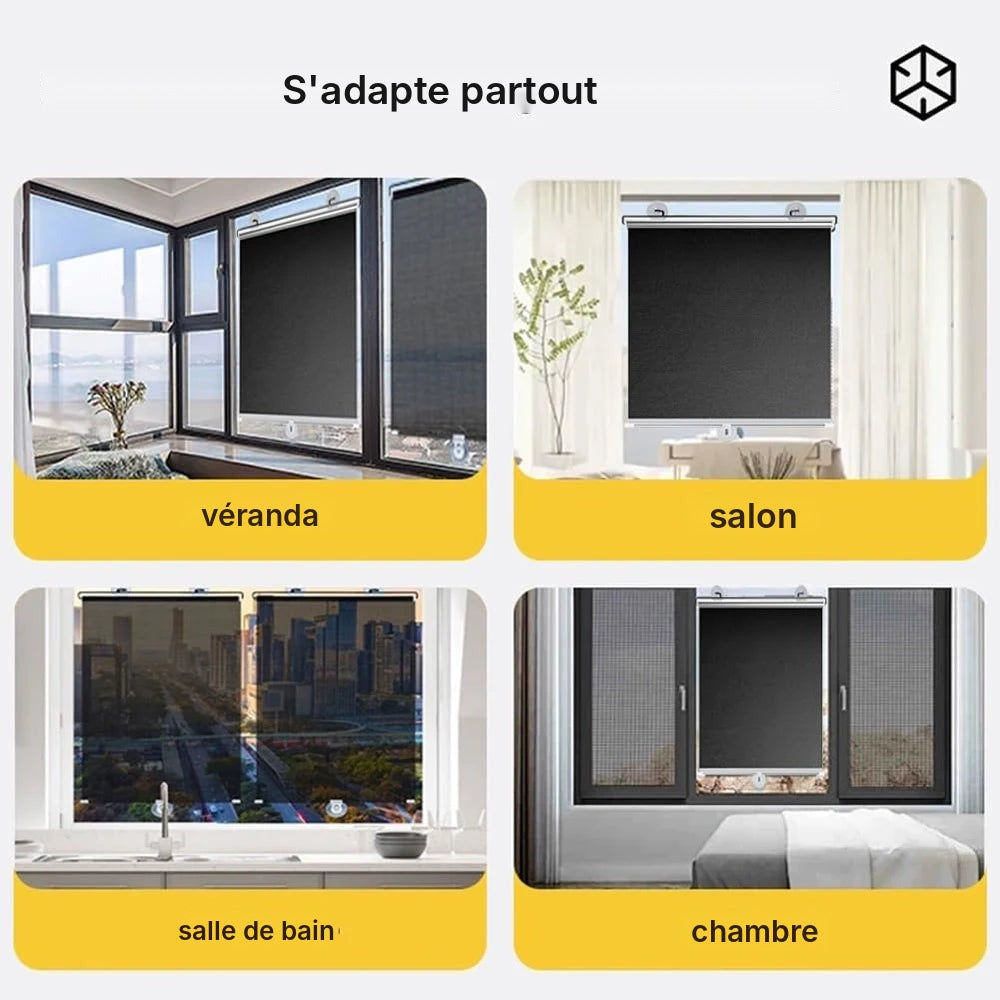 Store occultant sans fil à ventouses, 6 tailles