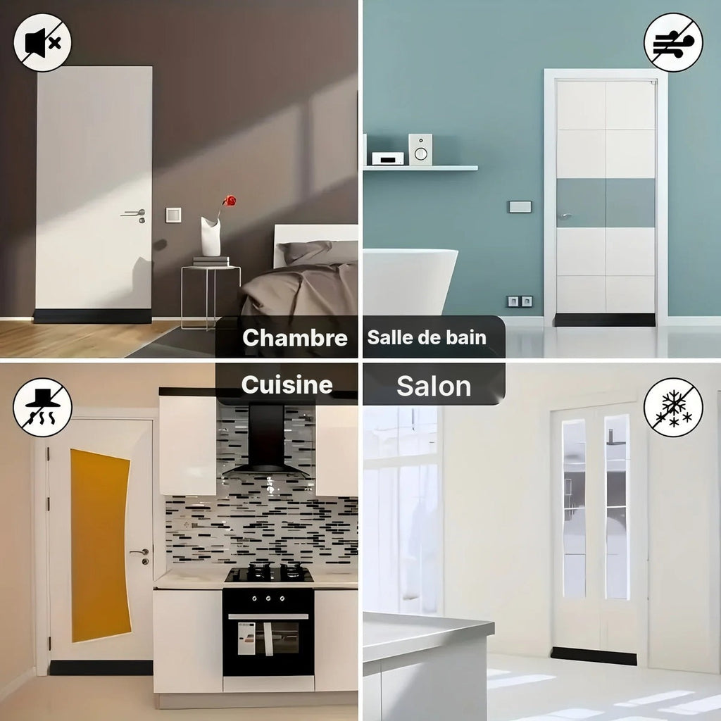 Bas de porte à glisser réglable en mousse
