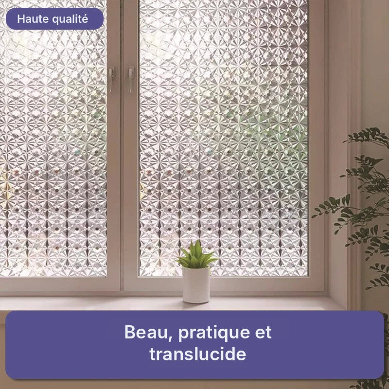 Film vitrail 3D translucide, 6 motifs