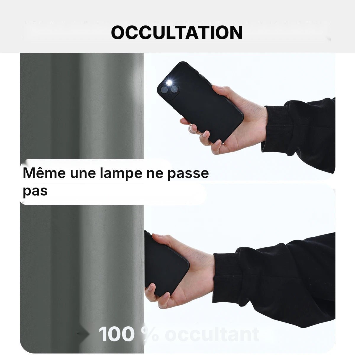 Rideaux occultants doublés, lot de 2, 10 coloris