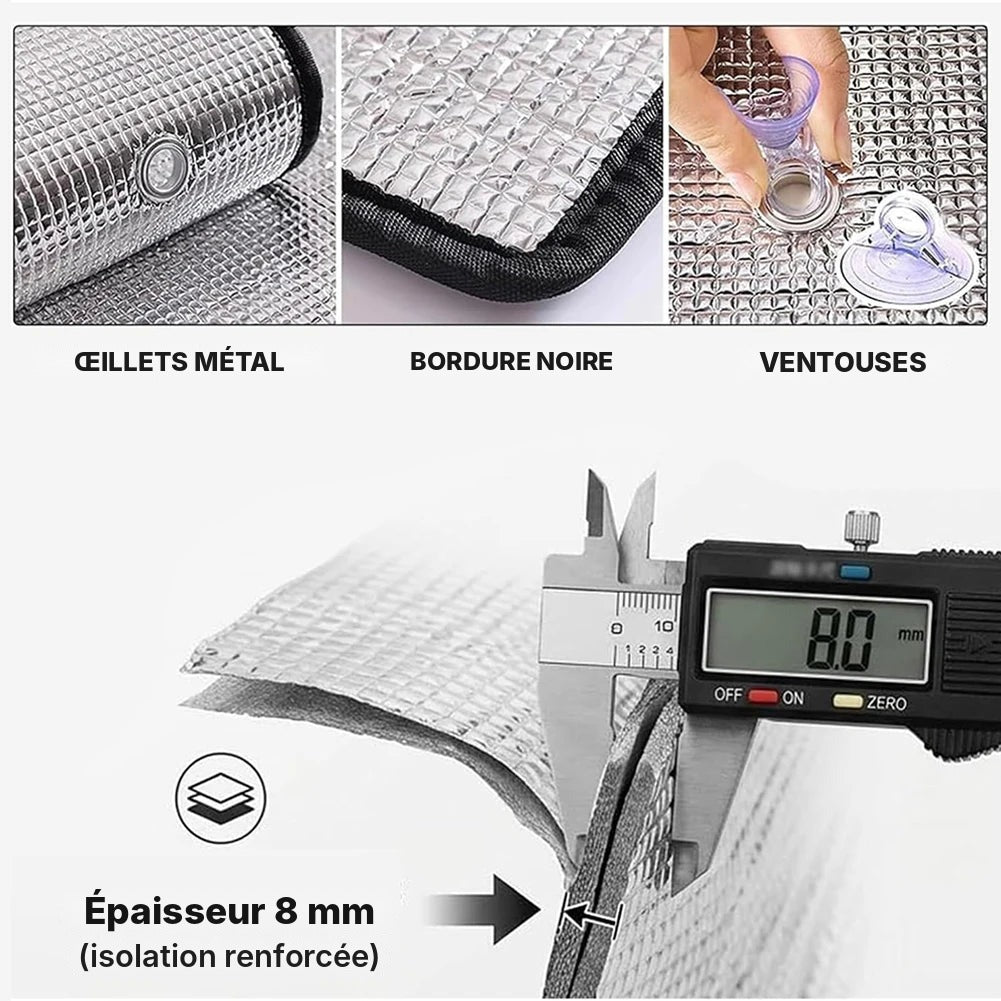 Écran aluminium isolant à ventouses, 8 mm