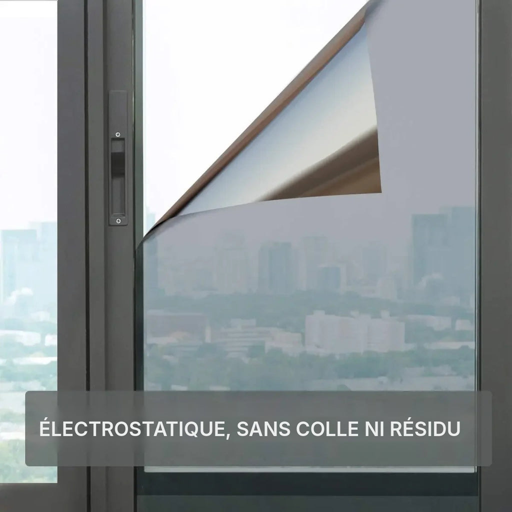 Film miroir électrostatique grand format, 4 coloris