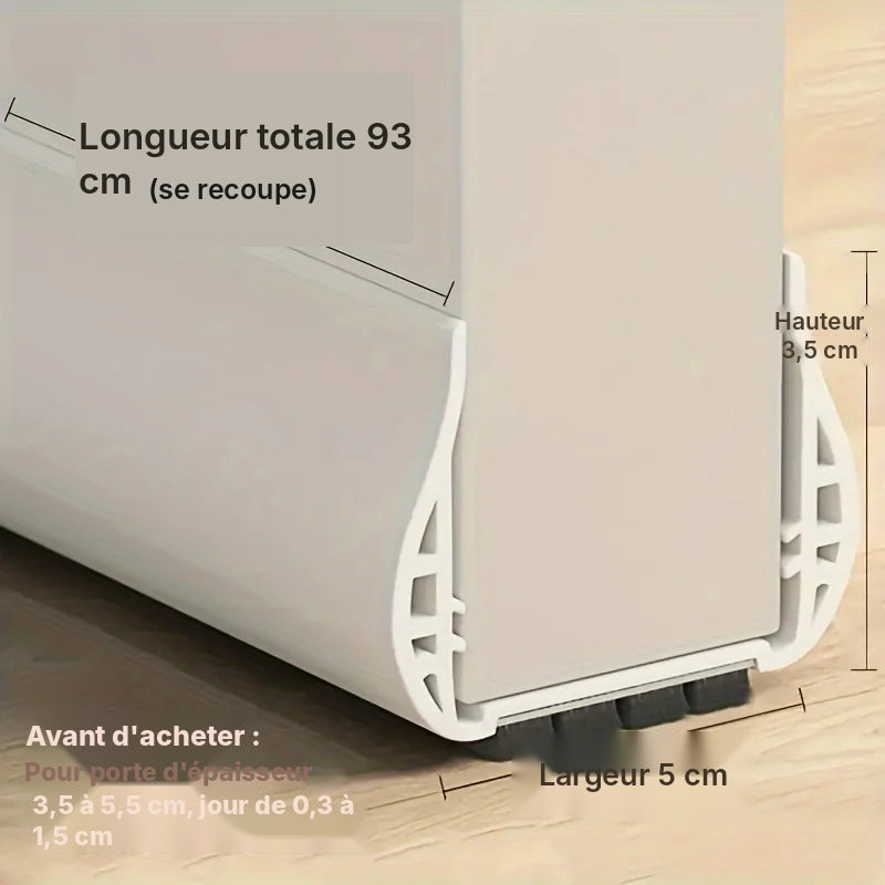 Bas de porte clipsable réglable, sans colle