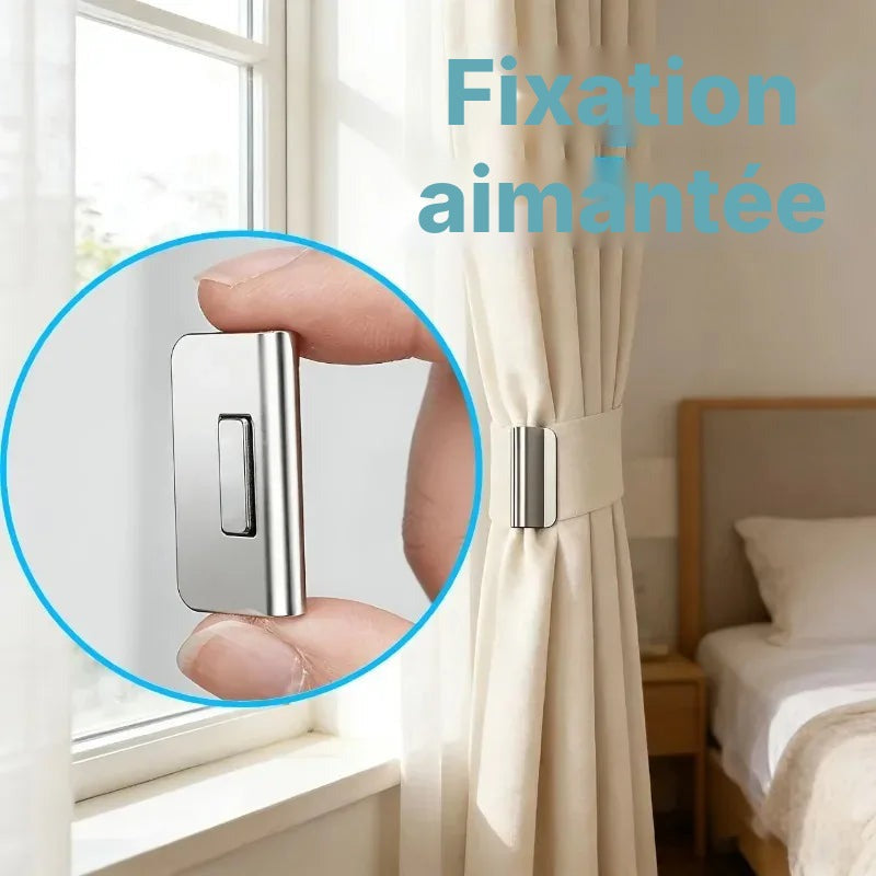 Clips magnétiques pour rideaux, fermeture sans fuite de lumière
