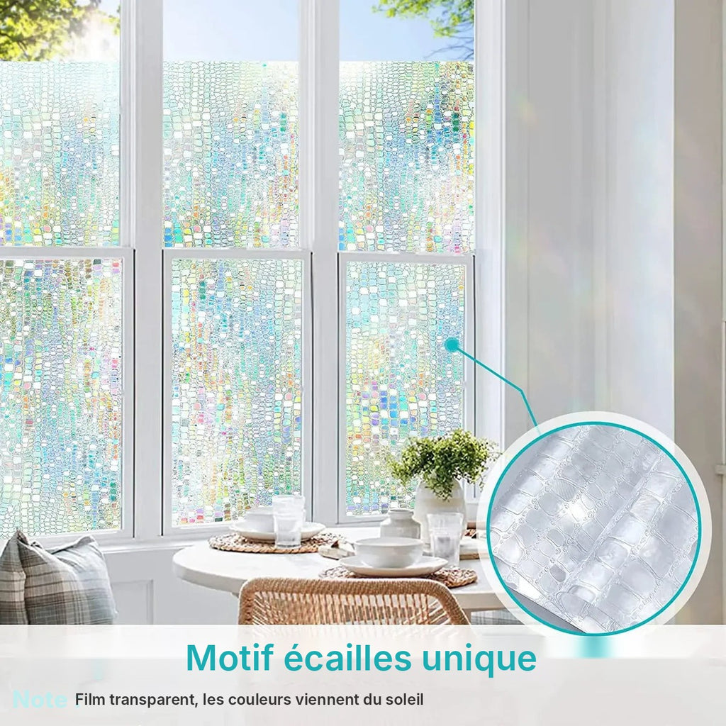 Film arc-en-ciel motif écailles, sans colle