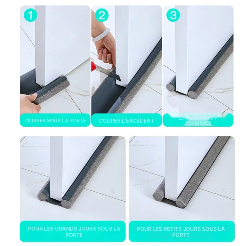 Boudin bas de porte double silicone, 95 cm