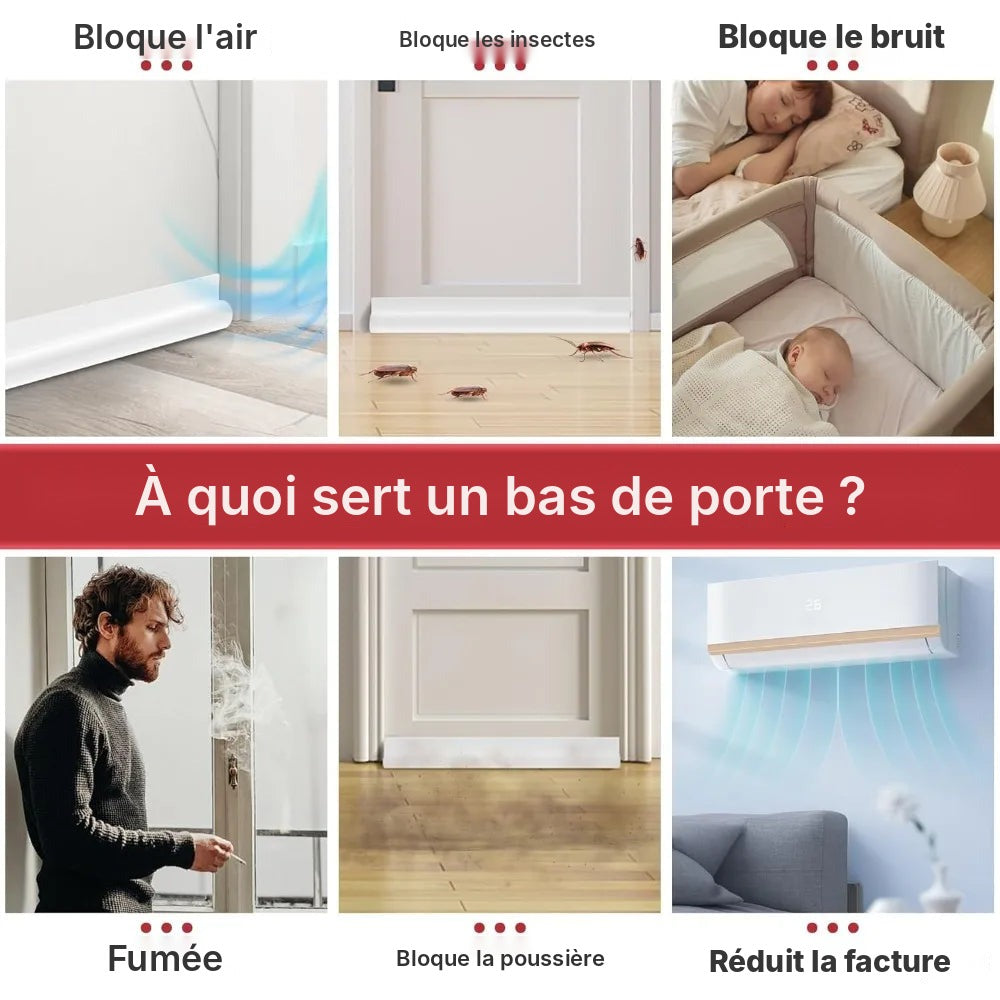 Boudin de porte isolant en mousse, lot de 1 à 3