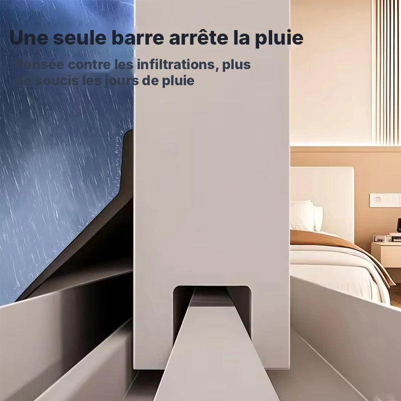 Barre anti-pluie adhésive pour fenêtre coulissante