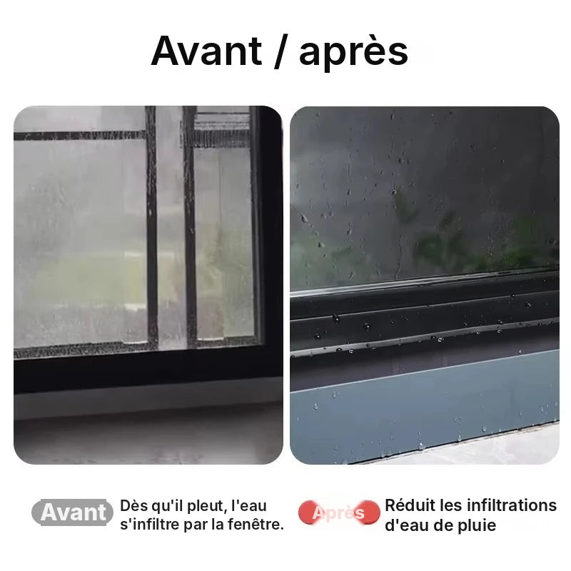 Barre anti-pluie adhésive pour fenêtre coulissante
