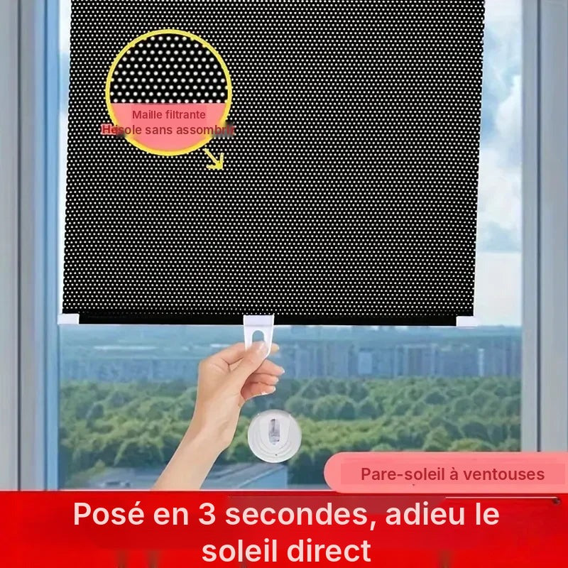 Pare-soleil télescopique à ventouses, 4 largeurs