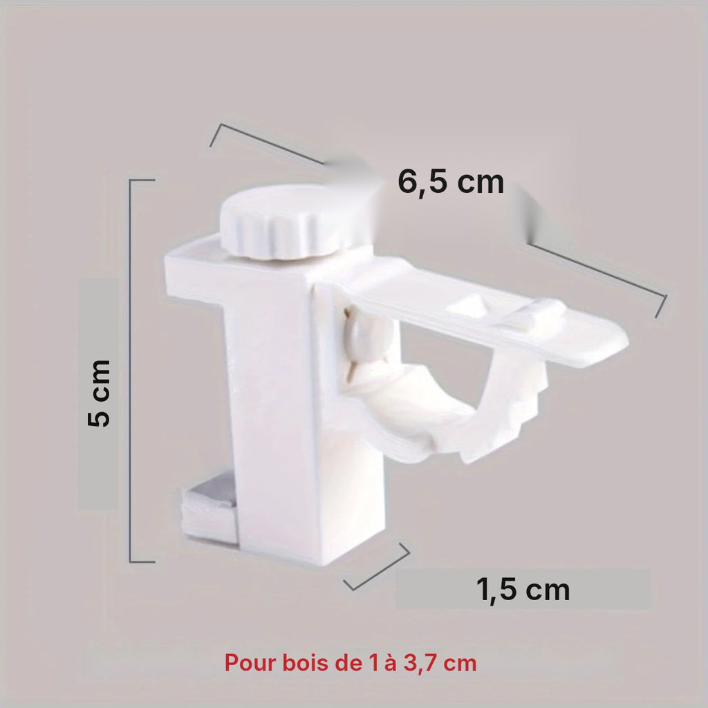 Supports de tringle à pince pour meuble et cadre, lot de 2