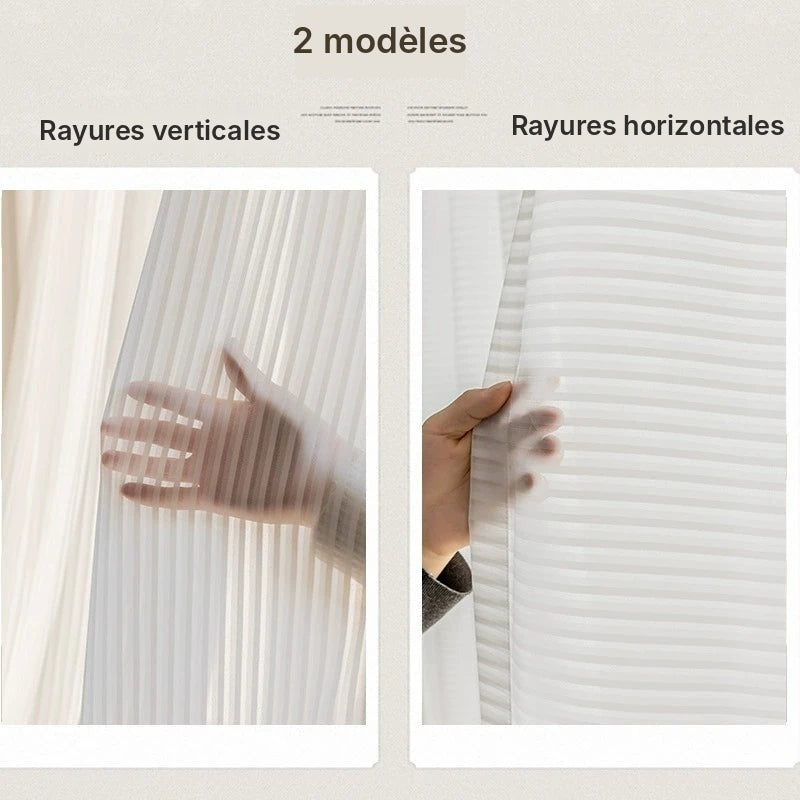 Voilage rayé style japonais, 2 modèles