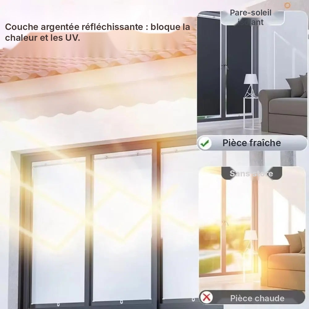 Store occultant rétractable à ventouses, 6 tailles