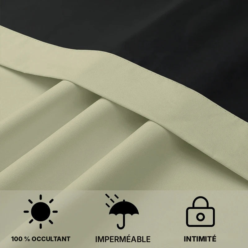 Rideau isolant imperméable, intérieur et extérieur