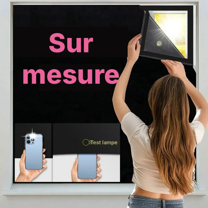 Rideau occultant sur mesure, largeur et hauteur au choix