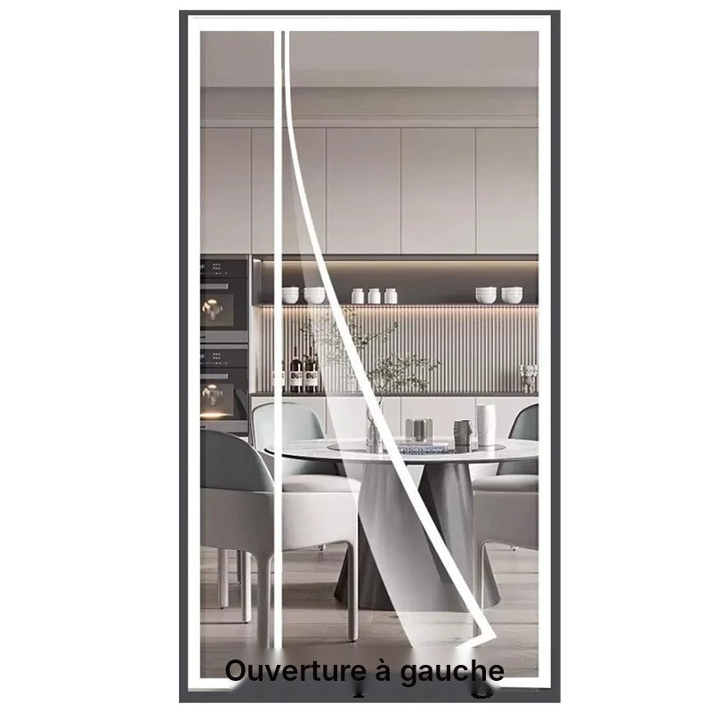 Rideau de porte PVC à ouverture latérale