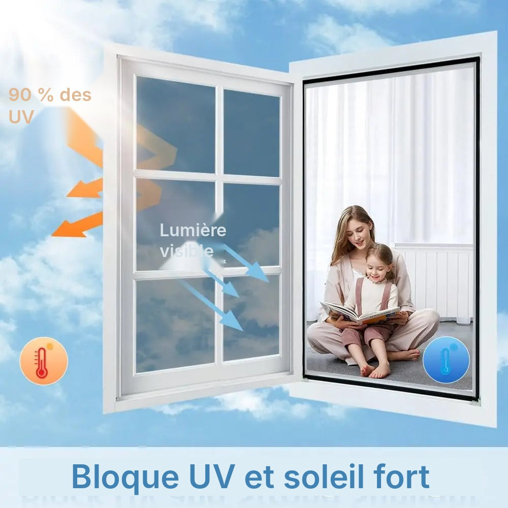 Film anti-chaleur gris argent, isolation 81 %