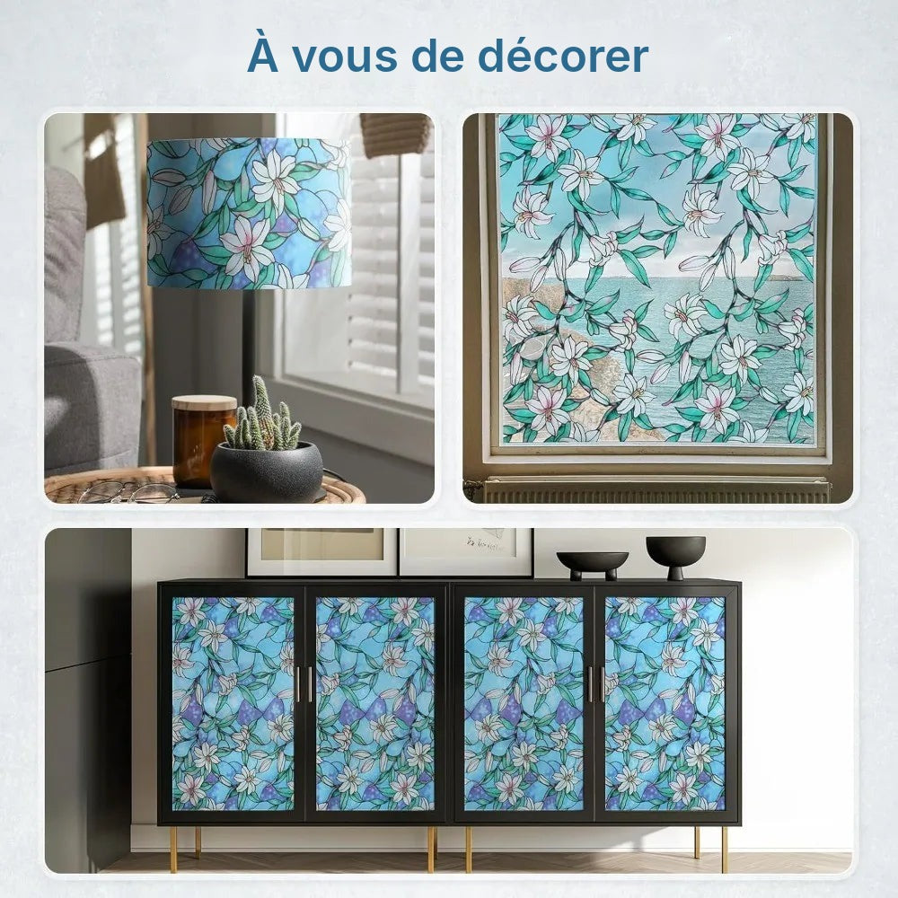 Film vitrail décoratif électrostatique, 21 motifs