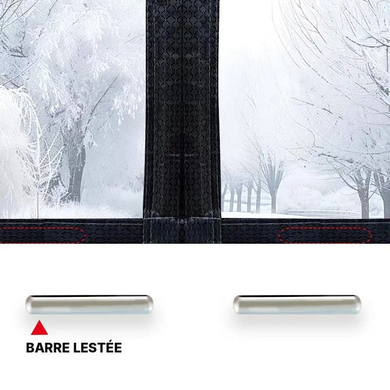 Rideau de porte transparent isolant, grandes largeurs