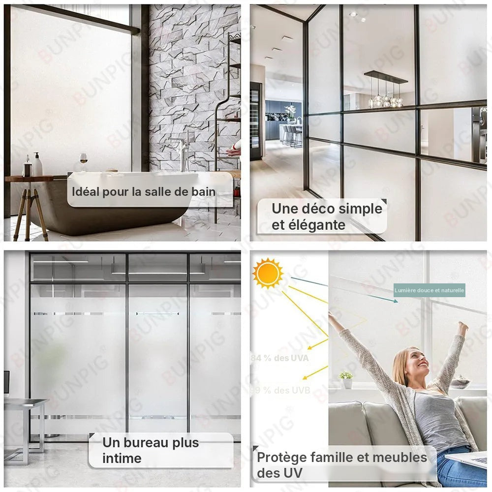 Film vitrail décoratif électrostatique, 21 motifs