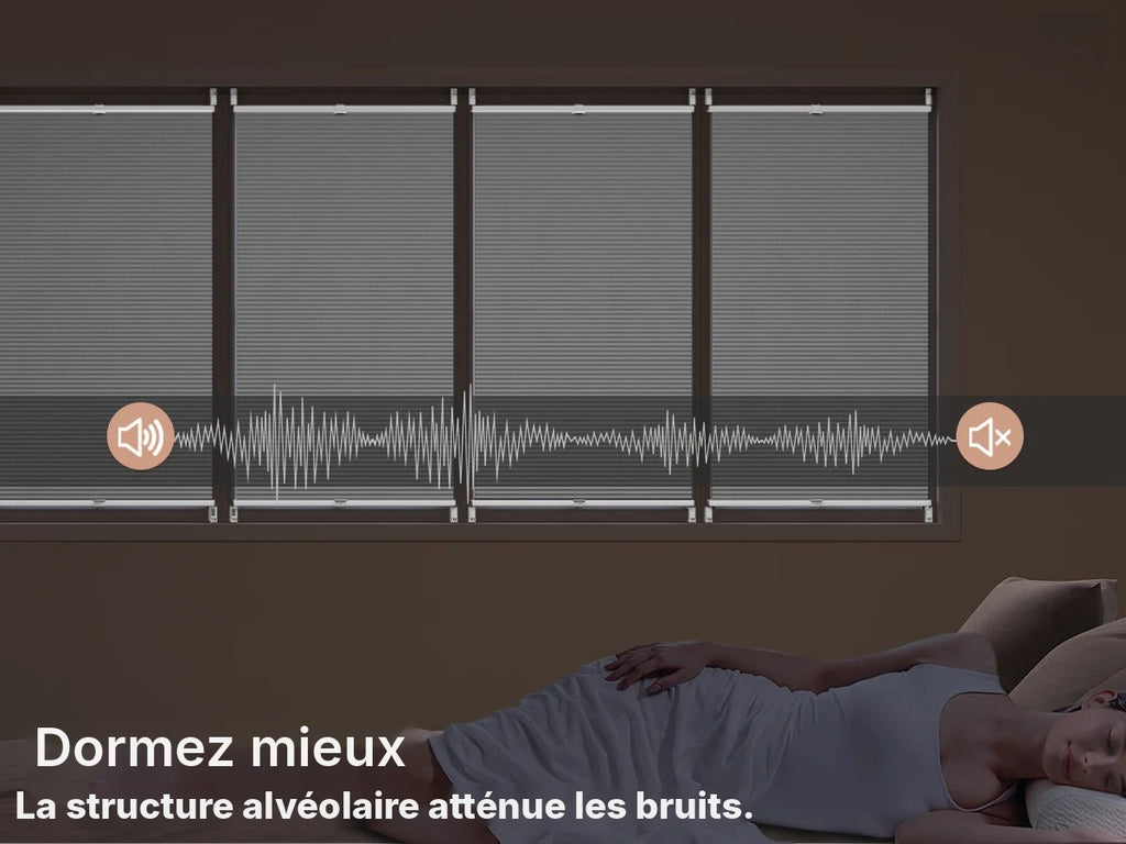 Store alvéolaire occultant thermique sans perçage