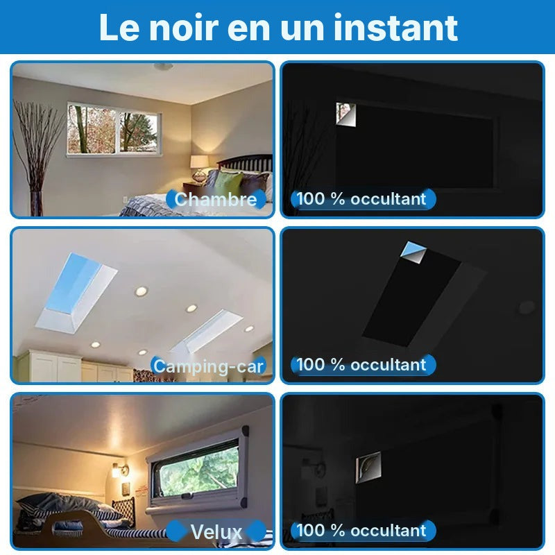 Rideau occultant portable 420D, kit de pose