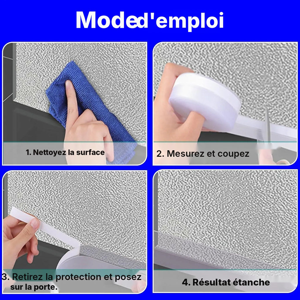 Joint silicone transparent adhésif, 5 ou 10 m