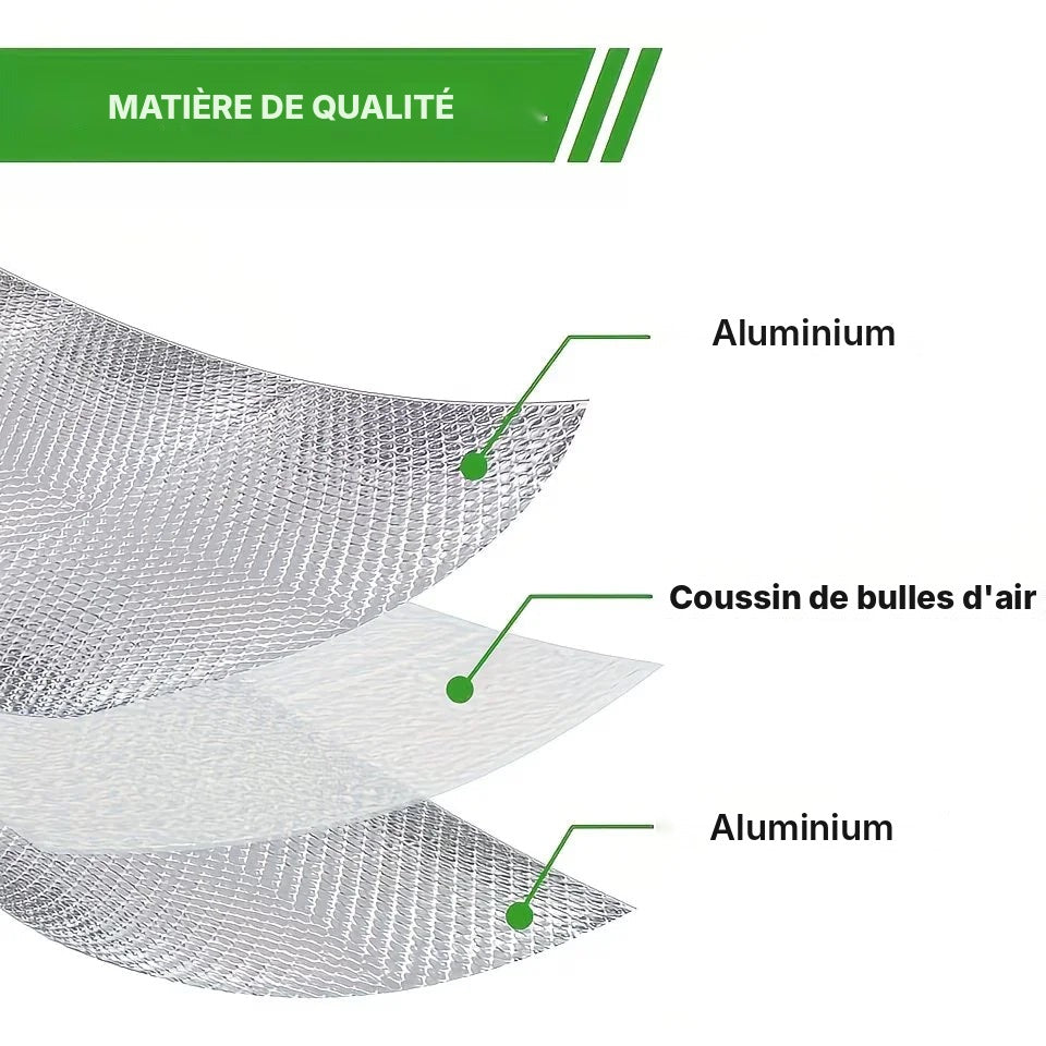 Isolant aluminium à bulles, rouleau 5 à 10 m