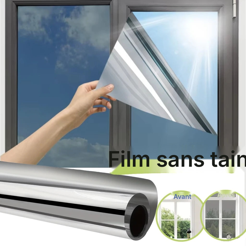Film teinté miroir sans tain, 7 coloris