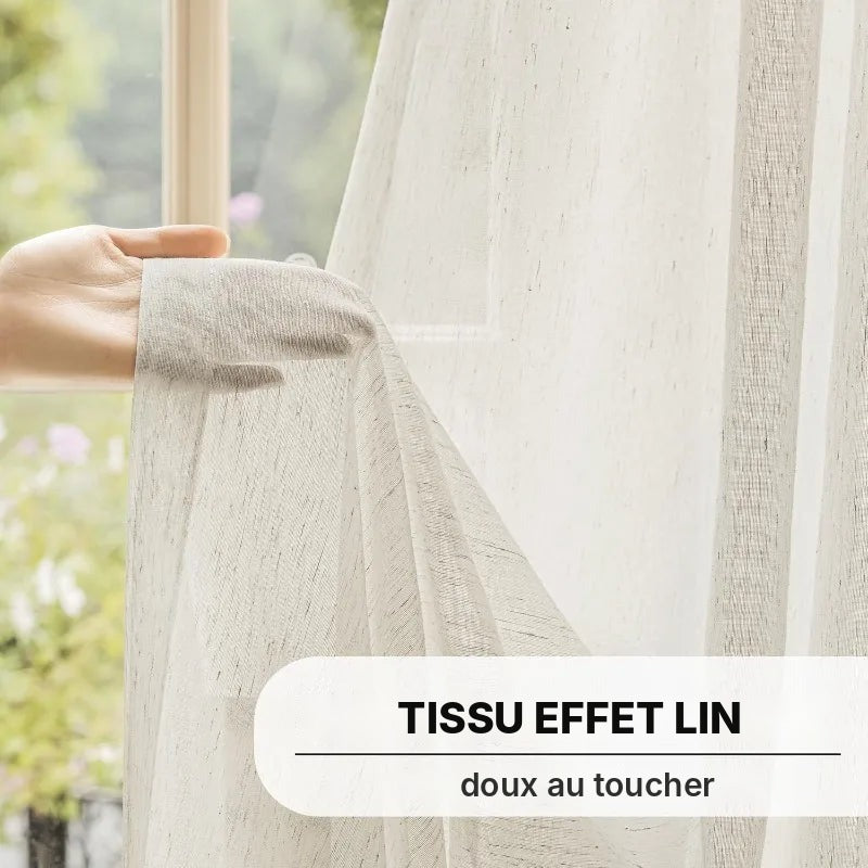Voilage effet lin texturé, 5 finitions