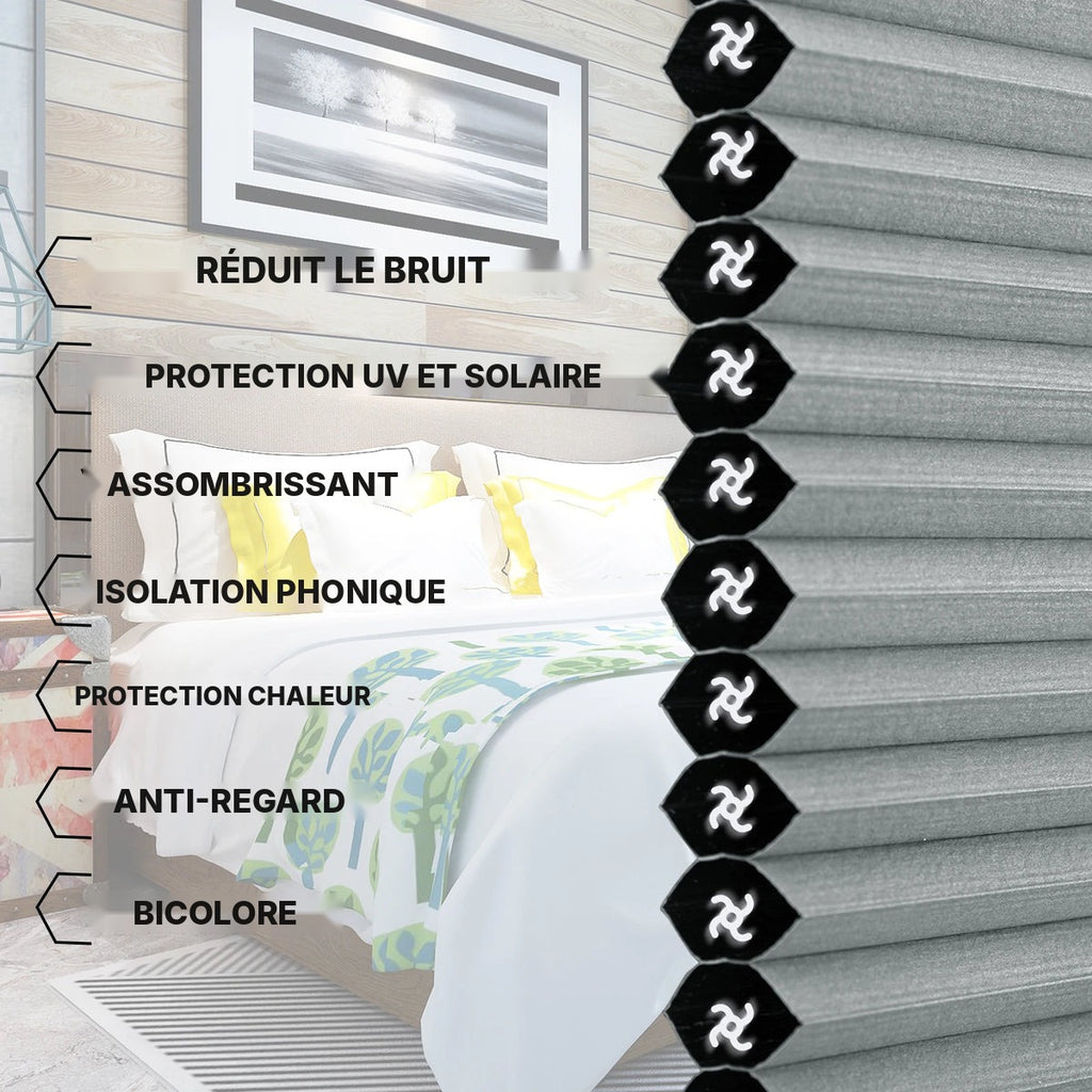 Store alvéolaire anti-chaleur sans perçage