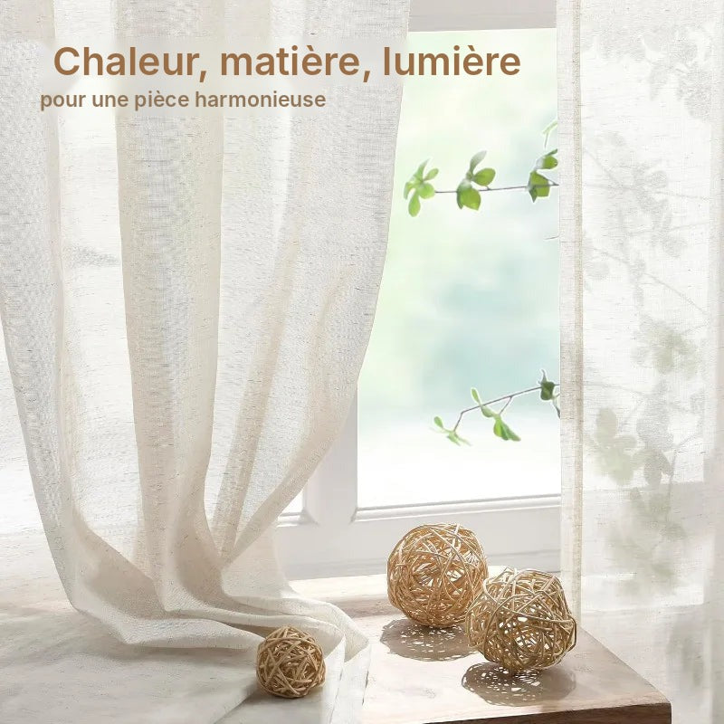 Voilage effet lin texturé, 5 finitions