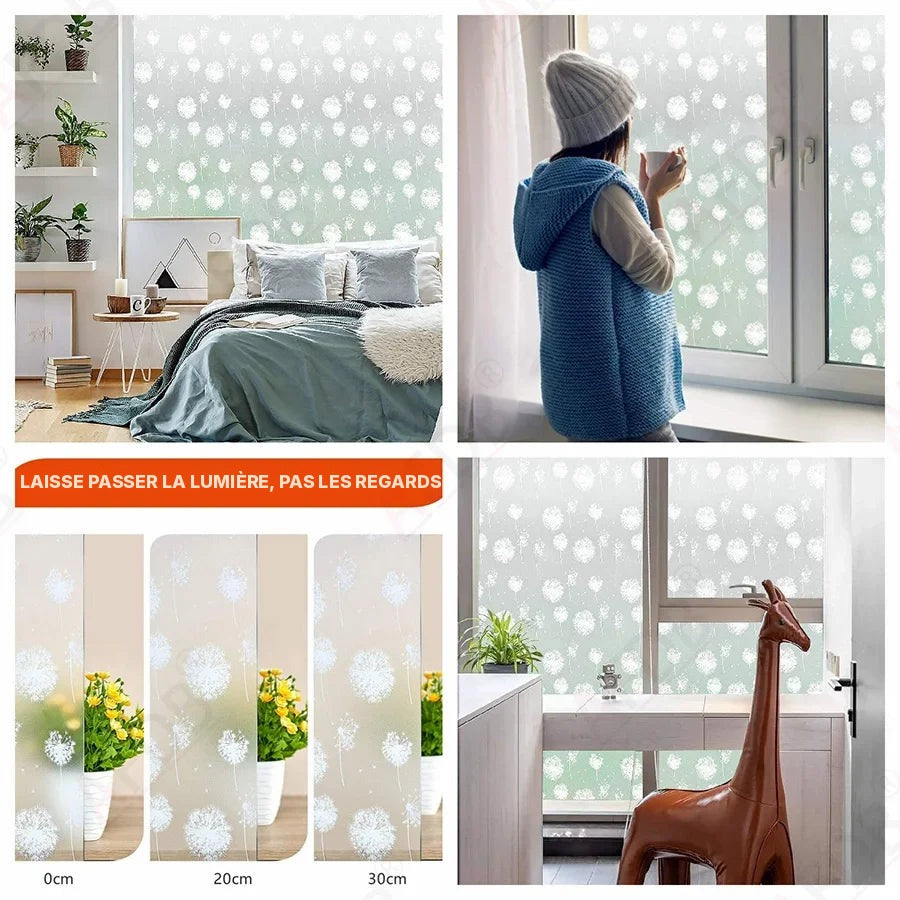 Film dépoli à motifs, 17 décors électrostatiques
