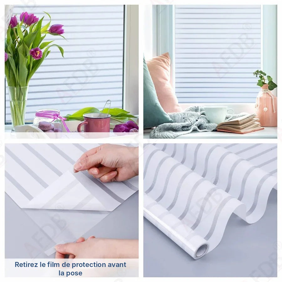 Film dépoli à motifs, 17 décors électrostatiques