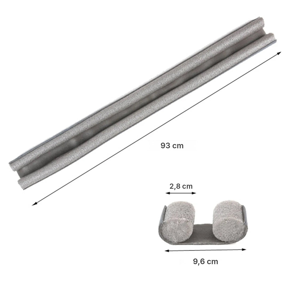 Boudin de porte double en mousse ajustable