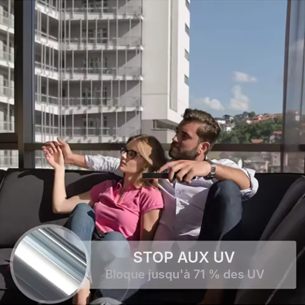 Film miroir pour vitrage de balcon, 7 coloris