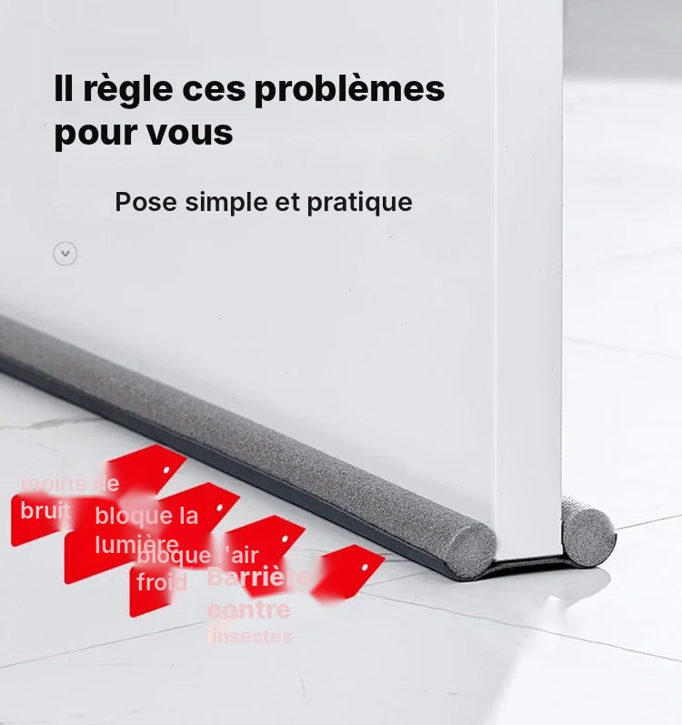 Bas de porte double en silicone à glisser