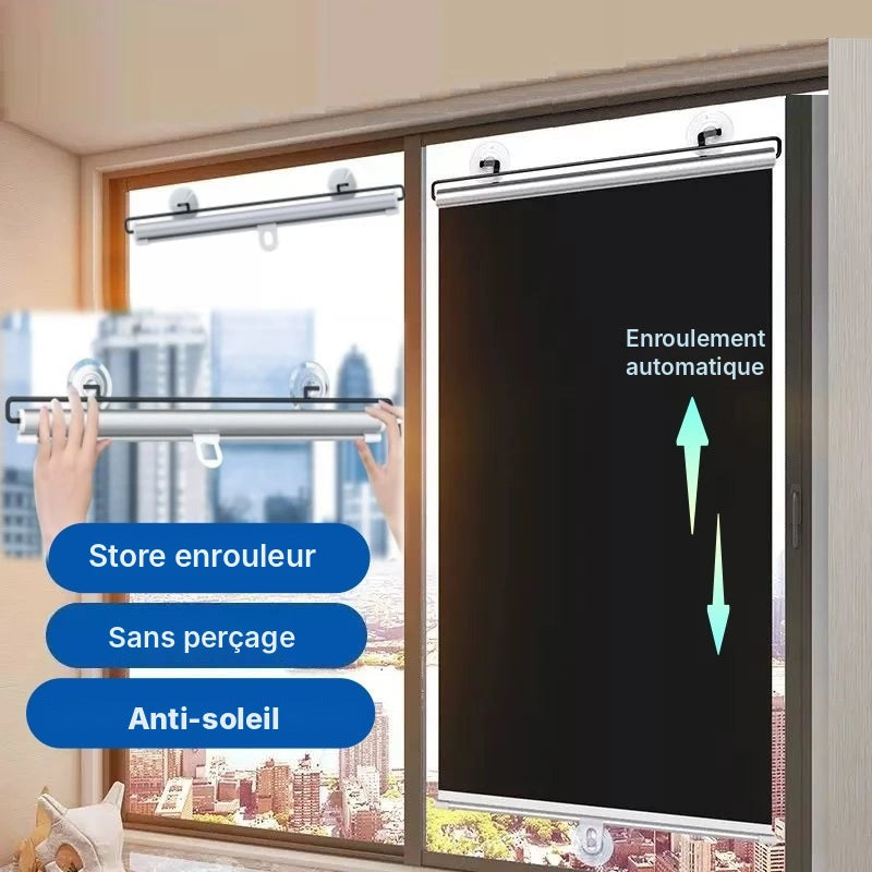 Store enrouleur automatique à ventouses, jusqu'à 68 cm