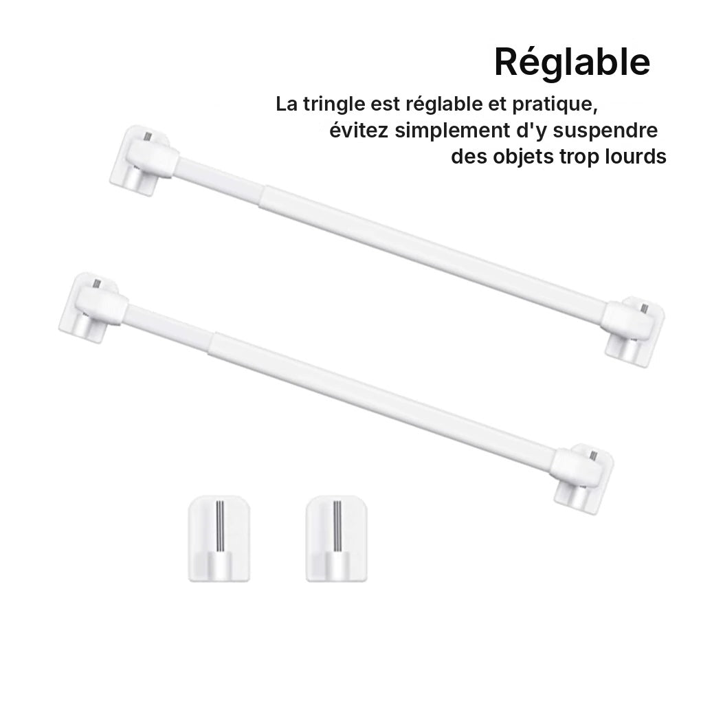Tringles réglables pour placard et fenêtre, lot de 2