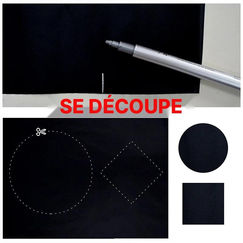 Toile occultante 150 cm avec kit de pose au choix