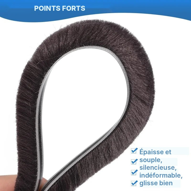 Joint brosse à glissière pour fenêtre PVC, 10 m