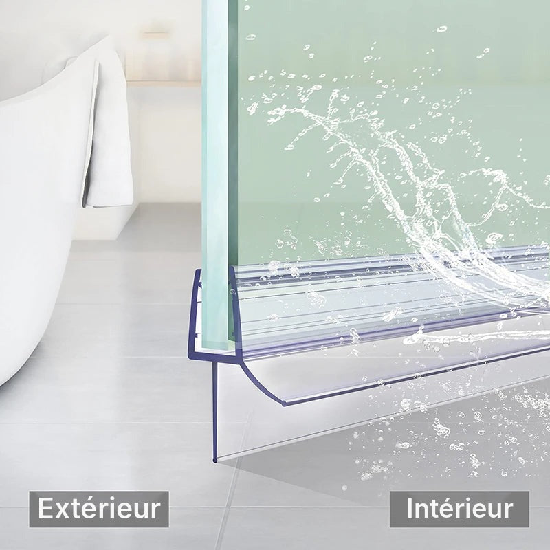 Joint bas de porte de douche en verre, lot de 2