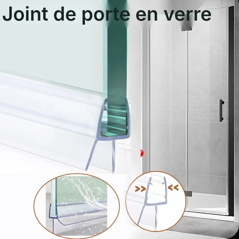 Joint bas de porte de douche en verre, lot de 2