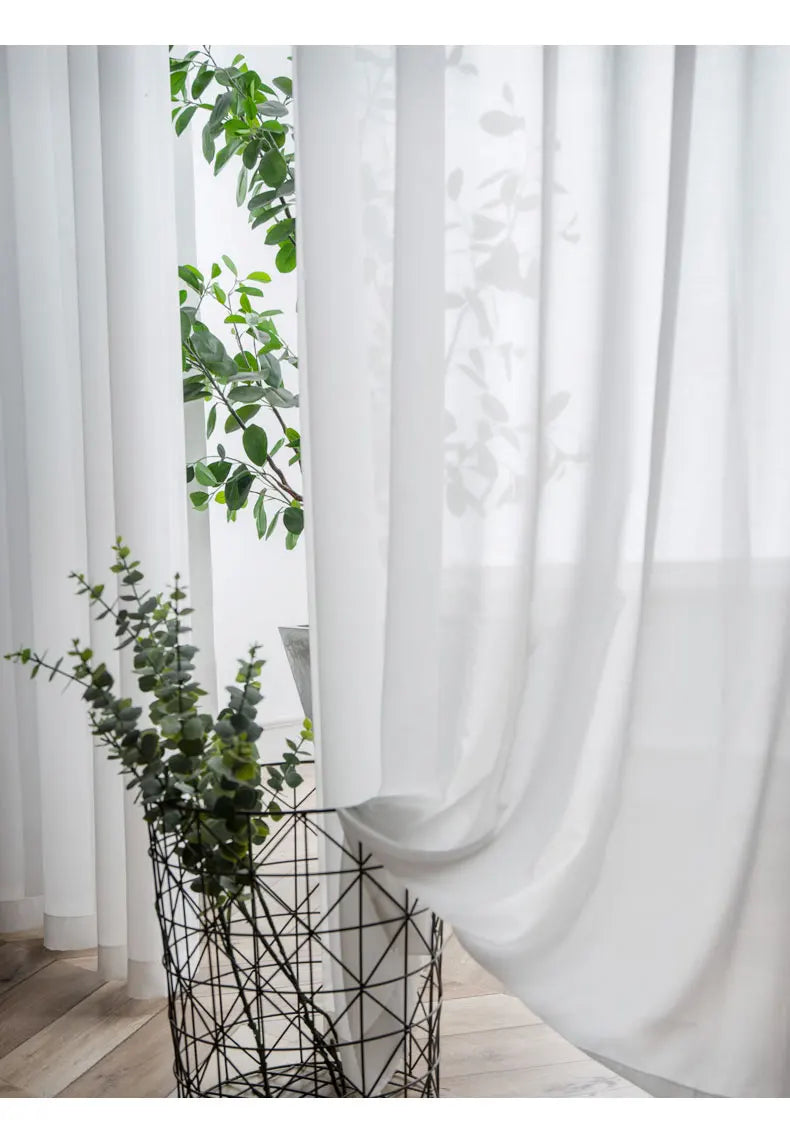 Voilage blanc plis ondulés, 8 finitions